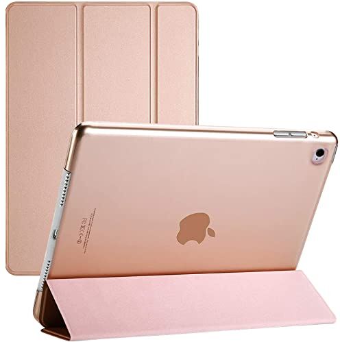 Generic Custodia per iPad 9.7 5a/6a e iPad Air 1a/2a generazione – Smart Magnetic Cover con Auto Wake/Sleep Rilasciata nel 2017/2018/2013/2014 (oro rosa)