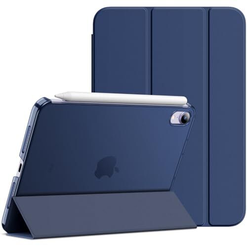 JETech Custodia per iPad Mini 6 (8,3 Pollici, Modello 2021, 6ª Generazione), Supporto Sottile con Retro Rigido Cover con Auto Svegliati/Sonno (Blu Marino)