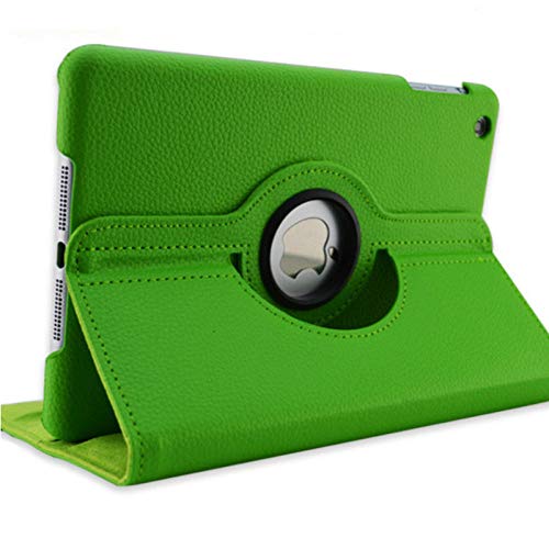 QINYUP Custodia Girevole in Pelle PU con Rotazione a 360 Gradi per iPad Mini 1 2 3 Custodia con Supporto astuta Custodia per Tablet A1432 A1454 A1600 A1490-Verde