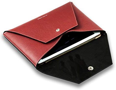 DELMON VARONE - FINE LEATHERGOODS MADE IN GERMANY DELMON VARONE Custodia Universale Personalizzabile Compatibile con iPad & Tablet Fino a 11 Pollici con Sacchetto per Accessori elettronici in tosso Soft Grain Pelle, Cover Borsa di Protezione