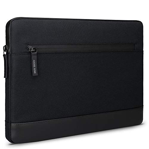 Adore June 14" Bent Laptop Bag Borsa Nero compatibile con MacBook Pro 14 2023 2021, Tessuti Riciclati Sostenibili, cerniere impermeabili Made in Europe