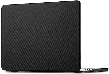 HAOBOBRO Fibra di carbonio Texture Case Custodia per MacBook Air 13.6 pollici (chip M2, rilascio 2022) A2681 extra sottile e antiurto Custodia in pelle microfibra per MacBook Air 13 in. Nero