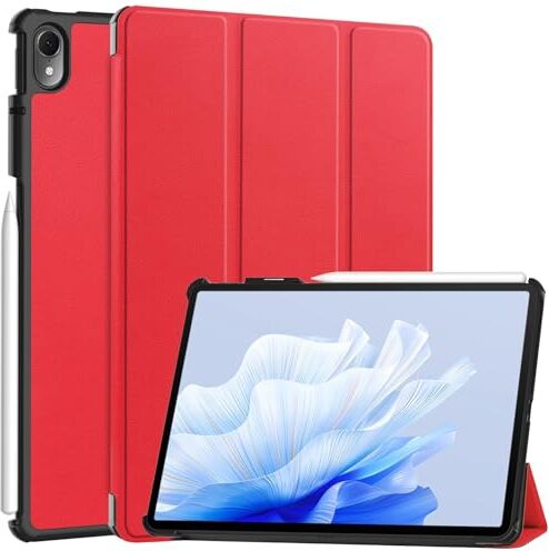 Generic Custodia per tablet Huawei MatePad Air da 11,5 pollici 2023 rilasciato sottile trifold smart cover in pelle PU Huawei MatePad Air Tablet custodia in pelle con auto sleep/wake (rosso)