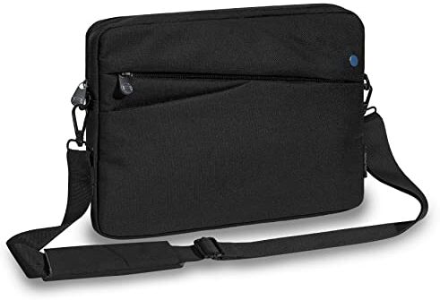 PEDEA Borsa per Tablet PC “Fashion” da 12,9 pollici (32,8 cm) custodia di protezione per tablet con tasca per accessori e tracolla, nero/blu