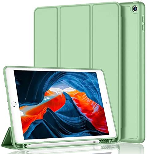 Blyge Custodia per iPad 10.2" per iPad 9a generazione 2021 8a generazione 2020 e 7a generazione 2019, custodia sottile per iPad da 10.2", colore verde foglia Legacy