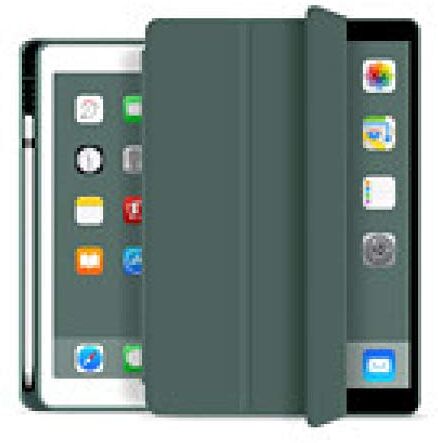 Huiran Adatto per ipadpro11 Guscio Protettivo 2020 Nuovo TPU dormiente Triplo con Custodia in Pelle con Fessura per Penna Custodia Protettiva da 12,9 Pollici-Verde Scuro 12,9 Pollici 2020/2018