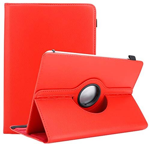 Cadorabo Custodia per tablet compatibile con Xperia Tablet Z4 (10.1 Pollici) in Rosso Custodia protettiva in pelle sintetica con funzione di supporto Custodia a 360 gradi con elastico