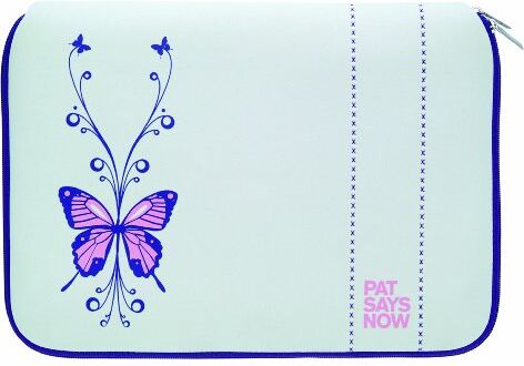 Pat Says Now Laptop Sleeve Butterfly 10''-11'' 25,4 cm (10") Custodia a tasca Bianco