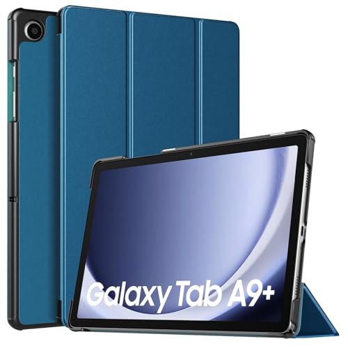 TiMOVO Custodia Compatibile con Samsung Galaxy Tab A9+/A9 Plus 11" 2023 SM-X210/X216/X218, Sottile e Leggero, Cover Protettiva a Guscio Posteriore Rigido per Galaxy Tab A9+, Blu Pavone