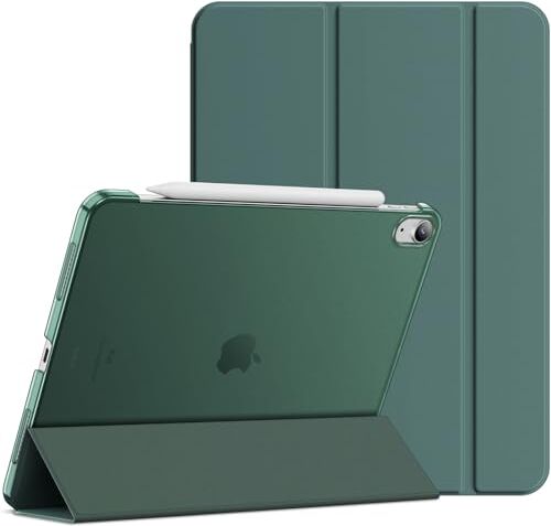 JETech Custodia per iPad Air 5a/4a (Modello 2022/2020, 10,9 Pollici), Supporto Sottile con Retro Rigido Cover con Auto Svegliati/Sonno (Blu Nebbioso)