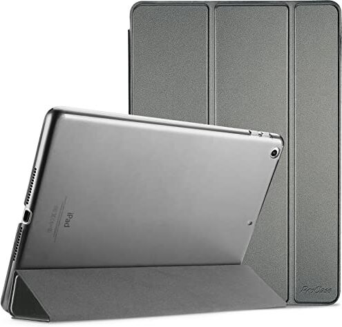 Procase Custodia per iPad 9.7 2018 6a Generazione/2017 iPad 5a Generazione – Smart Cover Stand Ultral Leggero Slim,con Cover Posteriore Traslucida Smerigliata per iPad 9,7 pollici –Metallico