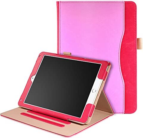 Dasaja Custodia in pelle  iPad Air 1 / Air 2/9.7 (2017/2018) incl. supporto a 3 posizioni Rosa Rosso