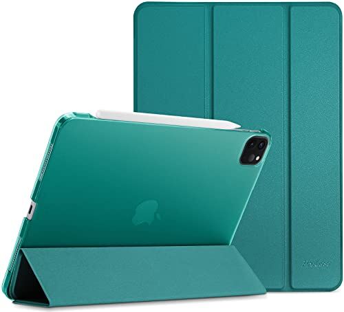 ProCase Custodia per iPad Pro 11" Case 4th Generazione 2022 / 3rd Gen 2021/ 2nd Gen 2020 / 1st Gen 2018, Smart Cover Ultra Sottile Leggero Traslucida Smerigliata con Auto Svegliati -Smeraldo