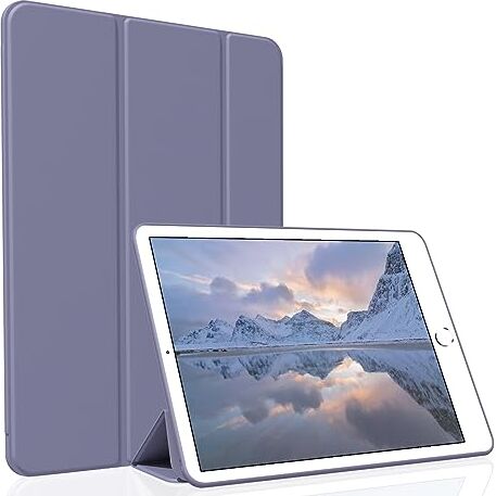 ir Custodia per iPad A 2 (modello 2014), retro in morbido TPU ultra sottile, leggera, intelligente, per iPad A di seconda generazione A1566/A1567, colore: Grigio Viola