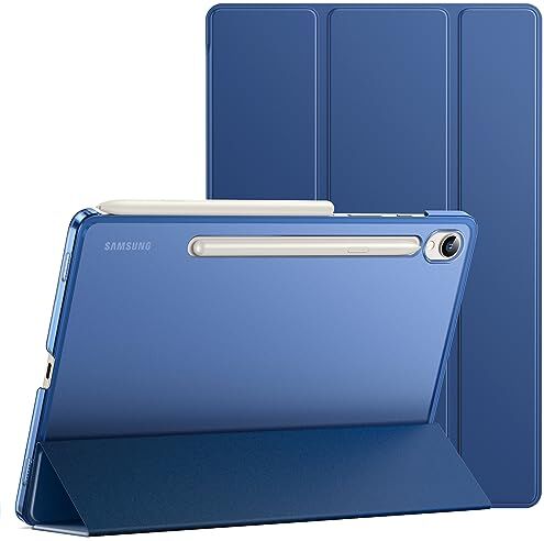 JETech Custodia per Samsung Galaxy Tab S9 11 Pollici, Retro Traslucido Trifold Supporto Protettiva Tavoletta Cover, Supporta S Pen di Ricarica, Auto Svegliati/Sonno (Navy)