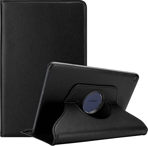 Cadorabo Custodia Tablet compatibile con Huawei MatePad T 10 (9.7 Zoll) / T 10s (10.1 Zoll) in NERO SAMBUCO Copertura Protettiva SENZA Auto Wake Up con Funzione Stand e Cerniera Elastico