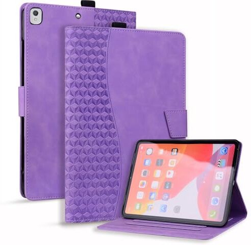 Vaitasy Custodia per iPad 10.2" 2021/2020/2019 iPad Air 10.5" 2019 Magnetica Pelle PU Cover con Supporto Funzione per iPad 10.2" 9/8/7 Generation Viola