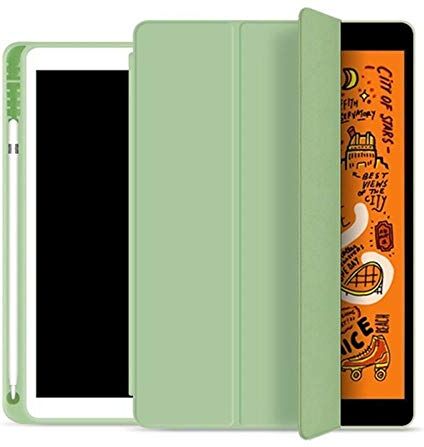 Huiran Custodia Smart Magnetica con portamatite per iPad PRO 11 12.9 2020 Mini5 PRO 11 10.5 12.9 2018 Air 10.5 2019 Flip Stand Cover-Light green12.9 2020