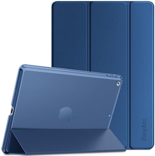 EasyAcc Custodia Cover Compatibile con iPad 9 Generazione/iPad 10.2 2021 2020 2019 / iPad 8. 7. Generazione, Cover Ultra Sottile in Pelle PU, blu navy