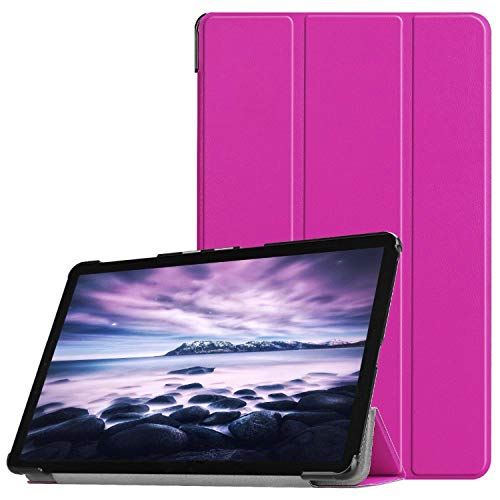 Lobwerk Cover per Samsung Galaxy Tab A SM-T590 SM-T595 SM-T597, 10,5 pollici, con funzione sleep/wake + pennino touch, colore: Viola