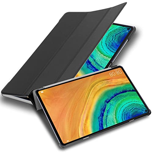 Cadorabo Custodia Tablet compatibile con Huawei MatePad PRO (10.8 Zoll) in NERO SATIN Copertura Protettiva Molto Sottile di Similpelle in Stile Libro CON Auto Wake Up e Funzione Stand