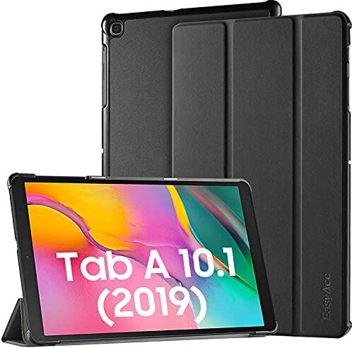 EasyAcc Custodia Cover Compatibile con Samsung Galaxy Tab A 10.1 2019, Ultra Sottile Smart Cover in Pelle Supporto Case Compatibile con Samsung Galaxy Tab A T510/ T515 10.1 Tablet Nero