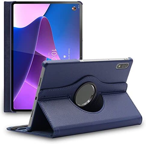 ebestStar Cover per Lenovo Tab P12 Pro, Custodia Protezione Rotazione 360, Pelle PU, Blu scuro