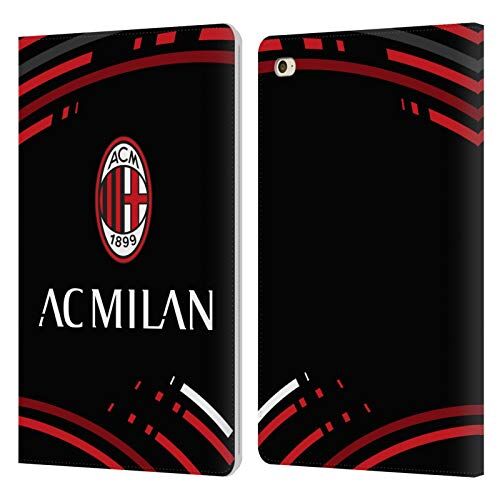 Head Case Designs Licenza Ufficiale AC Milan Curvato Modelli Cresta Custodia Cover in Pelle a Portagoglio Compatibile con Apple iPad Mini 4