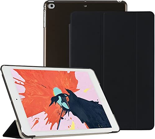 JOYLYJOME Custodia per iPad 10,2 pollici 9a/8a/7a generazione (modelli 2021/2020/2019), custodia protettiva magnetica, supporto siamese a tre pieghe, nero