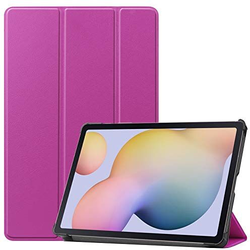 Lobwerk Custodia Sottile per Samsung Galaxy Tab S7 SM-T870 T875, con Funzione di Supporto e spegnimento Automatico, Colore: Viola