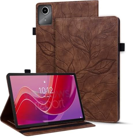 Vaitasy Custodia per Lenovo Tab M11 2024 11 Pollici, Pelle PU Custodia con Anti Graffio Protezione Cover per Lenovo M11 11" TB-330FU/‎TB-330XU Albero della Vita Marrone