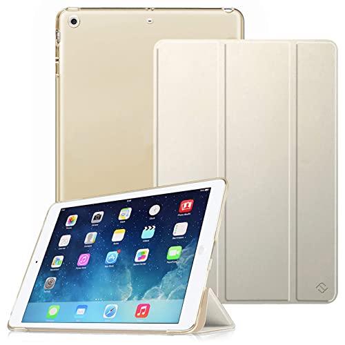 FINTIE Custodia per iPad Air 2 (Modello 2014) / iPad Air (Modello 2013) Ultra Sottile del Basamento Leggero Cover Case con Auto Svegliati/Sonno Funzione (Oro Champagne)