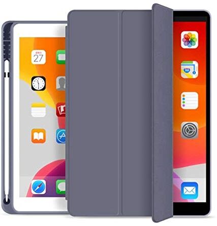 Huiran Smart Case con portamatite per iPad PRO 12.9 11 2020 Mini 5 PRO 11 10.5 12.9 2018 Apple Air 10.5 2019 Cartella Magnetica Manica-Lavanda   10.5