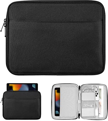 TiMOVO 9-11'' Tablet Sleeve Case per iPad 10.2 2021-2019, iPad Air 5/4 10.9, iPad 10a Gen 10.9 2022, iPad PRO 11 2022-2018, Galaxy Tab S9 2023/Tab A8 10.5, Custodia per iPad con Tasche, Nero