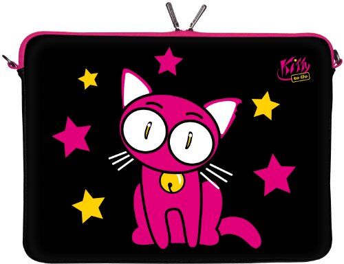 Digittrade Kitty to Go LS142-15 Notebook Sleeve Laptop neopren case custodia portatile borsa involucro protettivo 39,6cm (15,4 15,6 pollice) nero