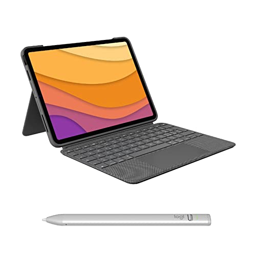 Logitech Combo Touch iPad Air (4a e 5a gen 2020, 2022) Custodia con tastiera e Digital Pencil Crayon (USB-C, versione 2018 e successive) Layout Italiano QWERTY Grigio