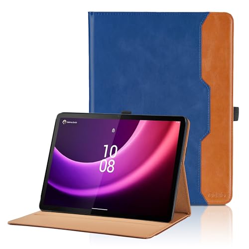 Oduio Custodia per Lenovo Tab P11 (2nd Gen) 11.5 Pollici TB350FU 2023 Business Premium Pelle PU Leather Multi-Viewing Angles Stand Folio Cover Protettiva con Auto Sveglia/Sonno,Tasca Blu