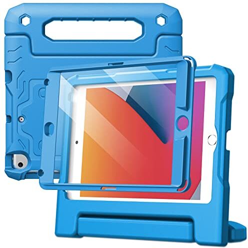 JETech Custodia Bambini per iPad mini 5/4/3/2/1 (7,9 Pollici, 2019/2015/2014/2013/2012) con Pellicola Prottetiva Integrata, Protezione Tablet Cover per Antiurto con Supporto (Blu)