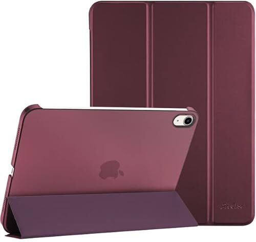 Procase per iPad 10a Generazione Custodia 2022 [A2696 A2757 A2777], 10,9 Pollici Sottile Custodia Protettiva Leggera Smart Cover per iPad 10, Auto Sveglia/Sonno -Vino