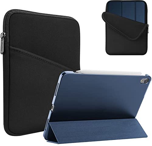 ProCase Cover iPad Air 5/4 Generazione 10.9",Smart Cover Slim Leggera + Borsa Protettiva Morbida con Cerniera [A2588/A2589/A2591] [A2324/A2072/A2316/A2325] Blu Navy