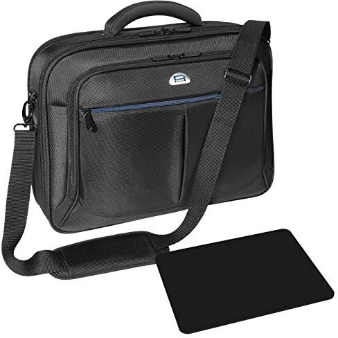 PEDEA borsa per PC portatile "Premium" Borsa per notebook fino a 15,6 pollici (39,6 cm) borsa con tracolla, incluso tappetino per il mouse, nero