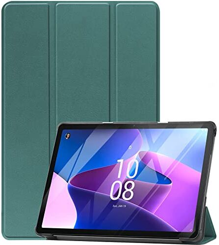 ProCase Custodia per Lenovo Tab M10 10.1 pollici 2022 di Terza Generazione, TB328FU / TB328XU, Sottile Copertura Leggera con Supporto Rigido a Libro con Spegnimento Automatico e Sveglia, Verde