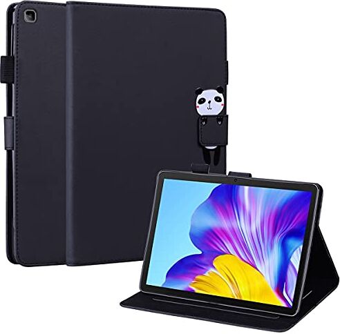 C/N DodoBuy Custodia per HUAWEI MatePad T10/T10s Tablet, Animale del Fumetto Modello Magnetico Flip Protezione Smart Cover in Pelle PU Copertura Wallet Case Borsa Supporto Slot per Schede Nero Panda