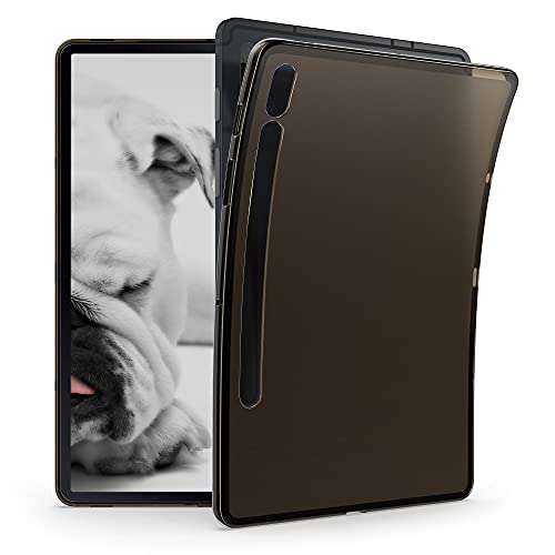 kwmobile Custodia Protettiva Tablet Compatibile con Samsung Galaxy Tab S8 / Galaxy Tab S7 Cover Cover Trasparente Morbida Silicone Tablet Nero/Trasparente