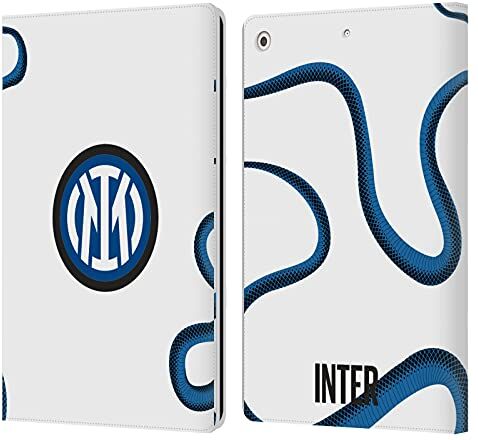 Head Case Designs Licenza Ufficiale Inter Milan Away 2021/22 Kit Crest Custodia Cover in Pelle a Portagoglio Compatibile con Apple iPad 10.2 2019/2020/2021