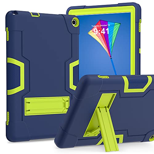 YGoal Case Per ONN 10.1 3rd Gen 2022 Model:100071485 Hybrid Armor Antiurto e Sporco con Kickstand Protettiva Custodia per ONN 10.1 Gen 3 2022, Blu&Verde