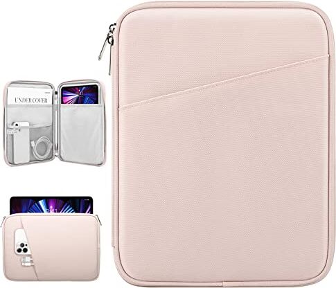 Dadanism 12,9 Pollici Custodia Sleeve per Tablet Compatibile con iPad PRO 12,9" M2 6a/5a/4a/3a Gen, 12,4" Samsung Galaxy Tab S9+/S8+/S7 Fe/S7+, 12,3" Surface PRO 8/7/6/5/4/X, Rosa