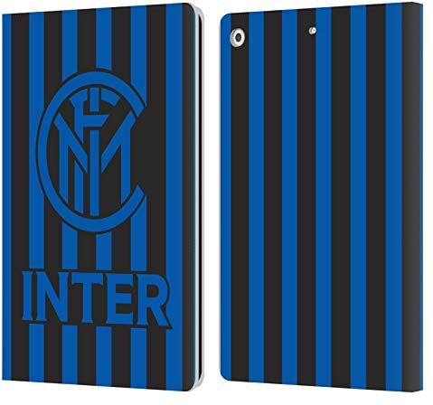 Head Case Designs Licenza Ufficiale Inter Milan Strisce 2 Grafici Custodia Cover in Pelle a Portagoglio Compatibile con Apple iPad 10.2 2019/2020/2021