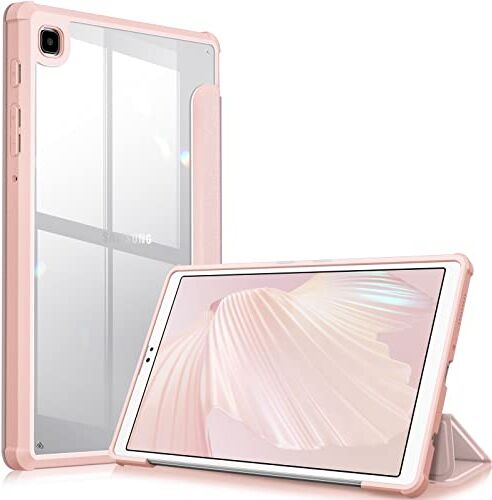 FINTIE Custodia per Samsung Galaxy Tab A7 Lite 8.7'' 2021 SM-T225/T220, Antiurto Sottile Case Posteriore Trasparente Cover, Oro Rosa