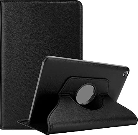 Cadorabo Custodia Tablet per Huawei MediaPad M5 8 (8.4" Zoll) in NERO SAMBUCO – Copertura Protettiva in Stile Libro SENZA Auto Wake Up con Funzione Stand e Cerniera Elastico